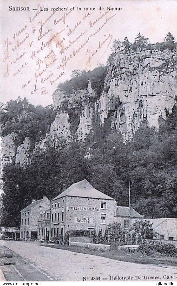 Andenne - SAMSON - Les Rochers Et La Route De Namur - 1910 - Andenne