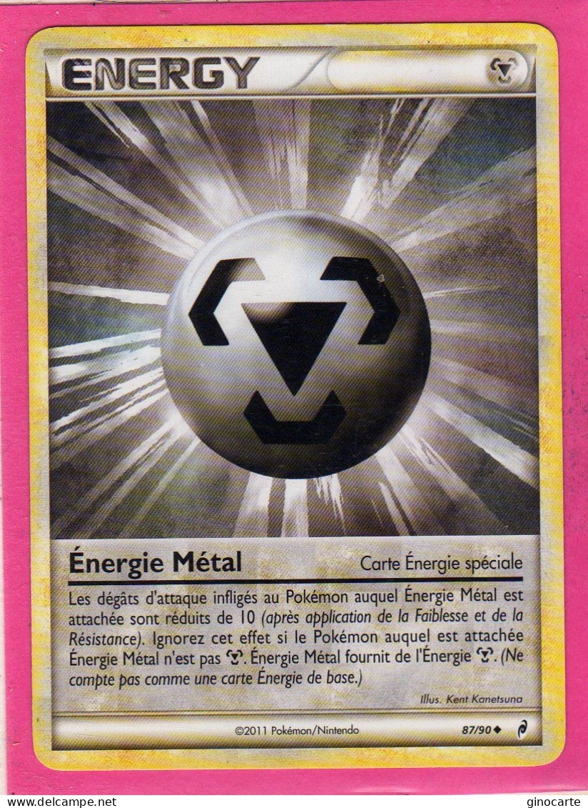 Carte Pokemon Francaise 2011 Noir Et Blanc Appel Legende 87/90 Energie Metal Bon Etat - Negro Y Blanco