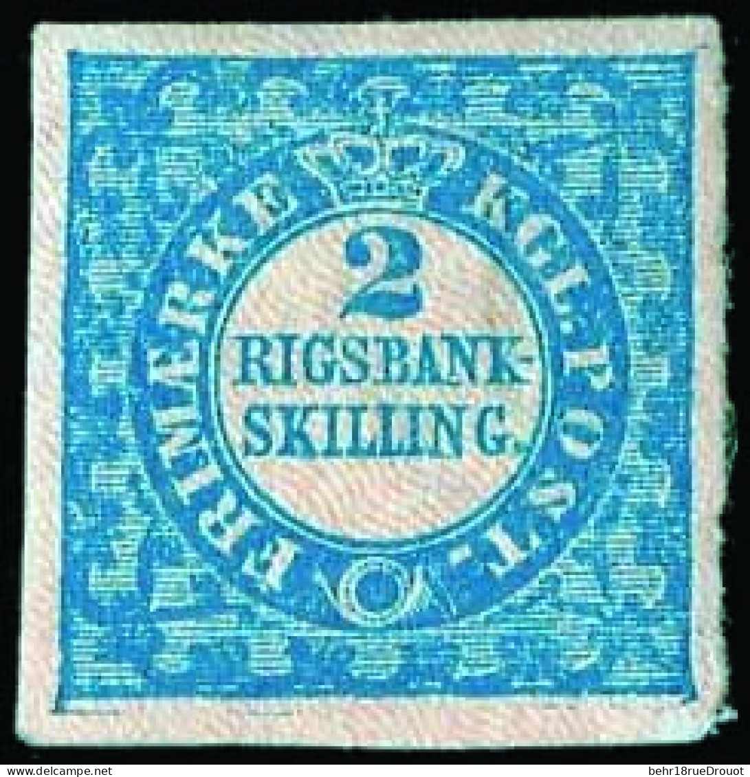 * 1a - 2s. Bleu. 2ème Tirage De 1852. Paaskesen Certificat. SUP. R. - Autres & Non Classés