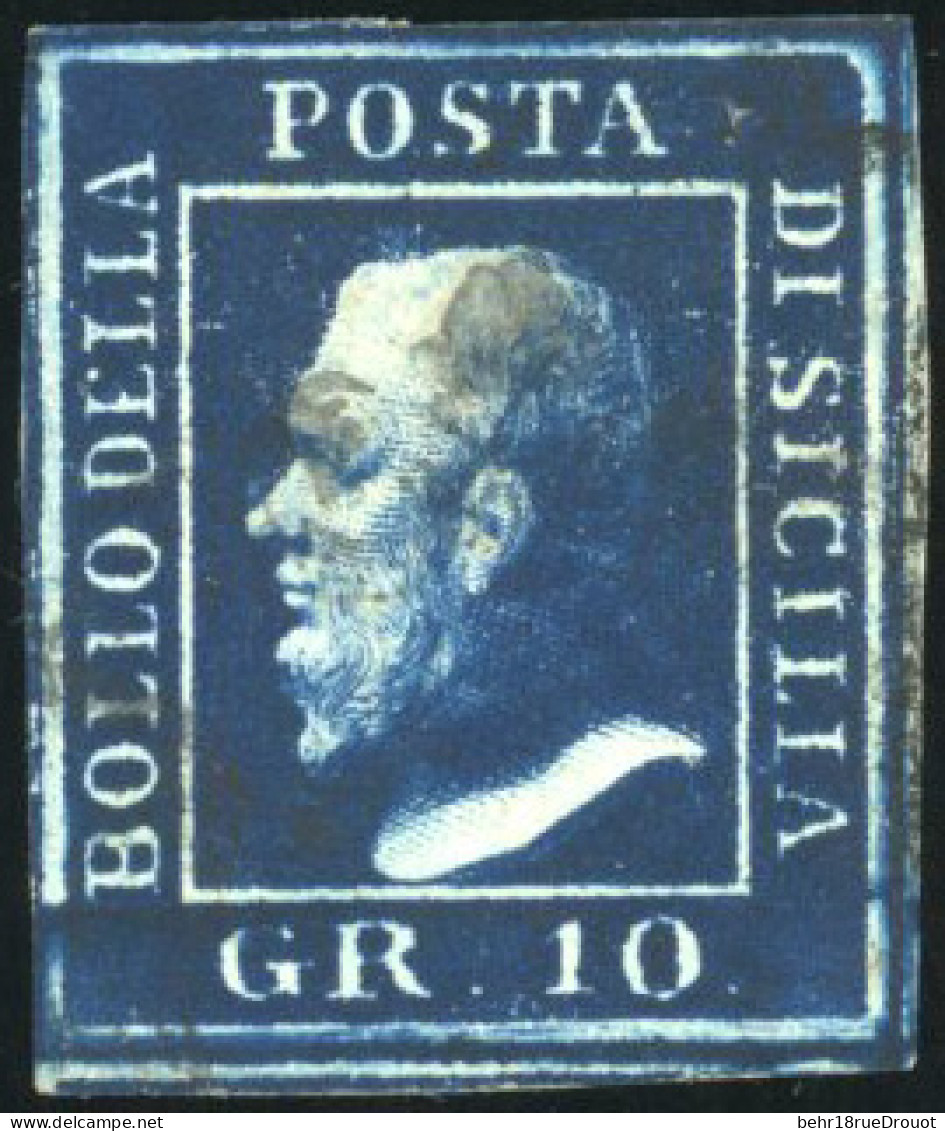 Obl. 22 / 22a - 10g. Bleu. 9 Pièces (*) Ou Obl. B à TB. - Sicilia