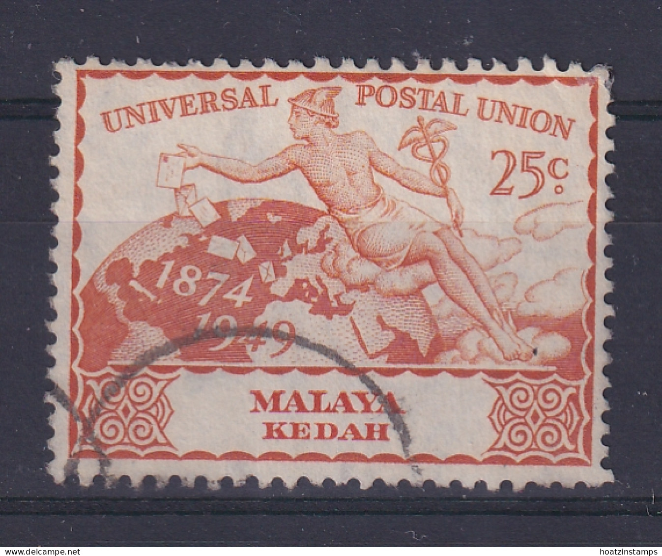 Malaya - Kedah: 1949   U.P.U.   SG74   25c   Used - Kedah