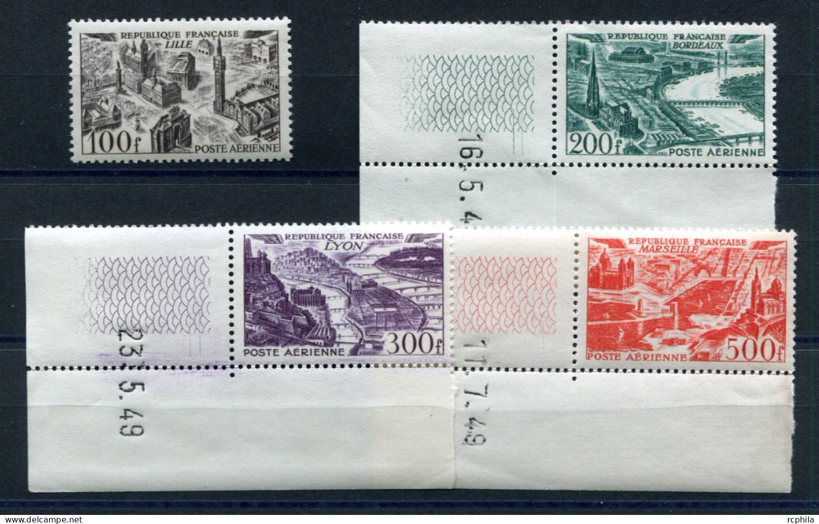 RC 27309 FRANCE COTE 110€ PA N° 24 / 27 SERIE GRANDES VILLES NEUF ** MNH B/TB - 1927-1959 Ungebraucht