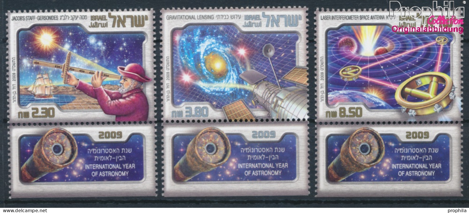 Israel 2046-2048 Mit Tab (kompl.Ausg.) Postfrisch 2009 Jahr Der Astronomie (10348742 - Ongebruikt (met Tabs)