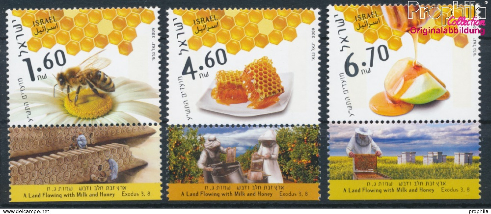Israel 2077-2079 Mit Tab (kompl.Ausg.) Postfrisch 2009 Imkerei (10348739 - Unused Stamps (with Tabs)