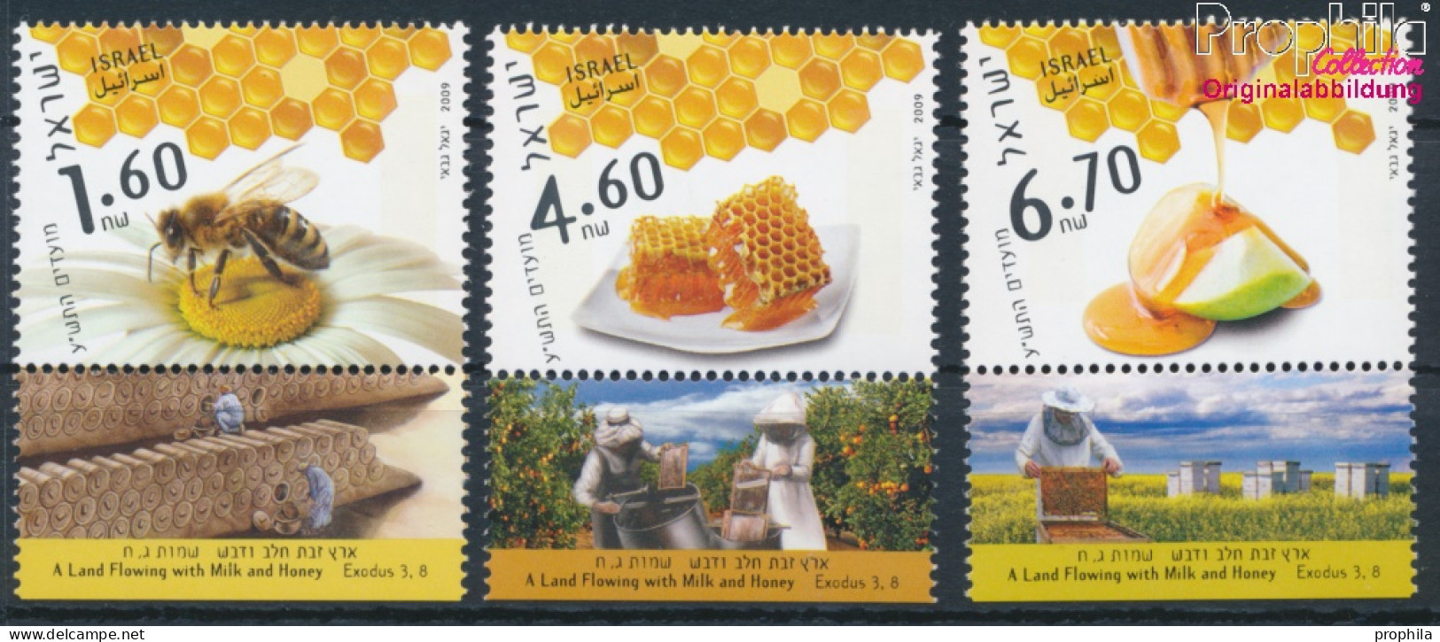 Israel 2077-2079 Mit Tab (kompl.Ausg.) Postfrisch 2009 Imkerei (10348740 - Unused Stamps (with Tabs)
