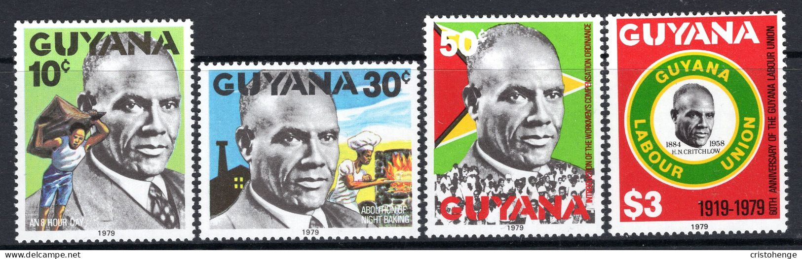 Guyana 1979 60th Anniversary Of Guyana Labour Union Set HM (SG 725-728) - Guyana (1966-...)