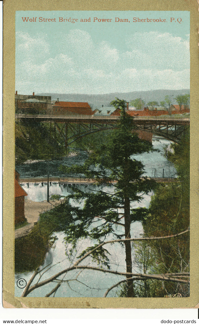 PC39428 Wolf Street Bridge And Power Dam. Sherbrooke. P. Q. E. P. Charlton. 1910 - World