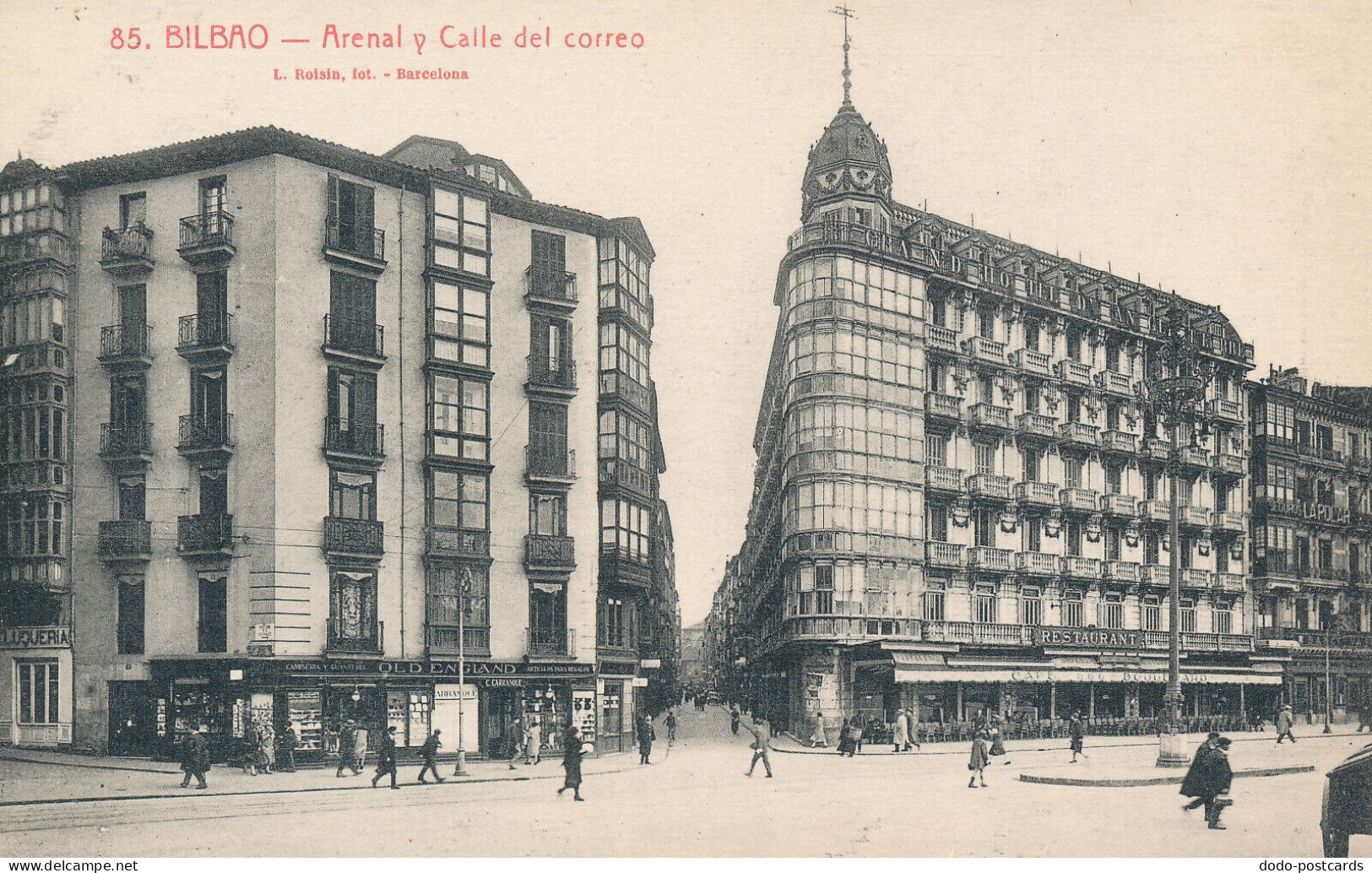 PC41347 Bilbao. Arenal Y Calle Del Correo. L Roisin. No 85. B. Hopkins - World