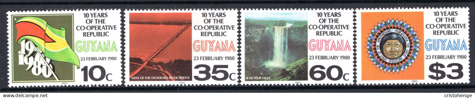 Guyana 1980 10th Anniversary Of Republic Set HM (SG 729-732) - Guyana (1966-...)