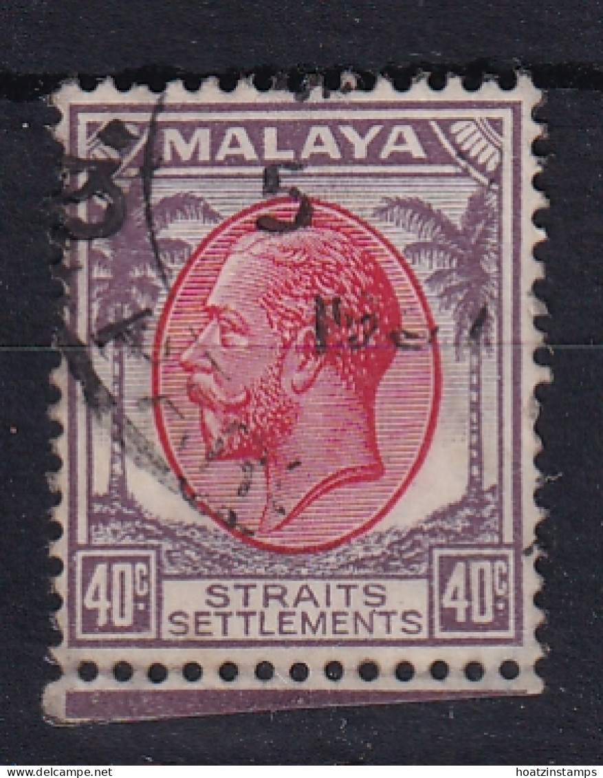 Straits Settlements: 1936/37   KGV    SG270    40c       Used  - Straits Settlements