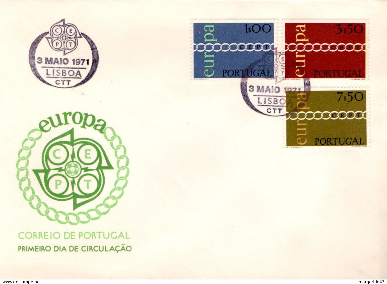 EUROPA FDC 1971 PORTUGAL - 1971