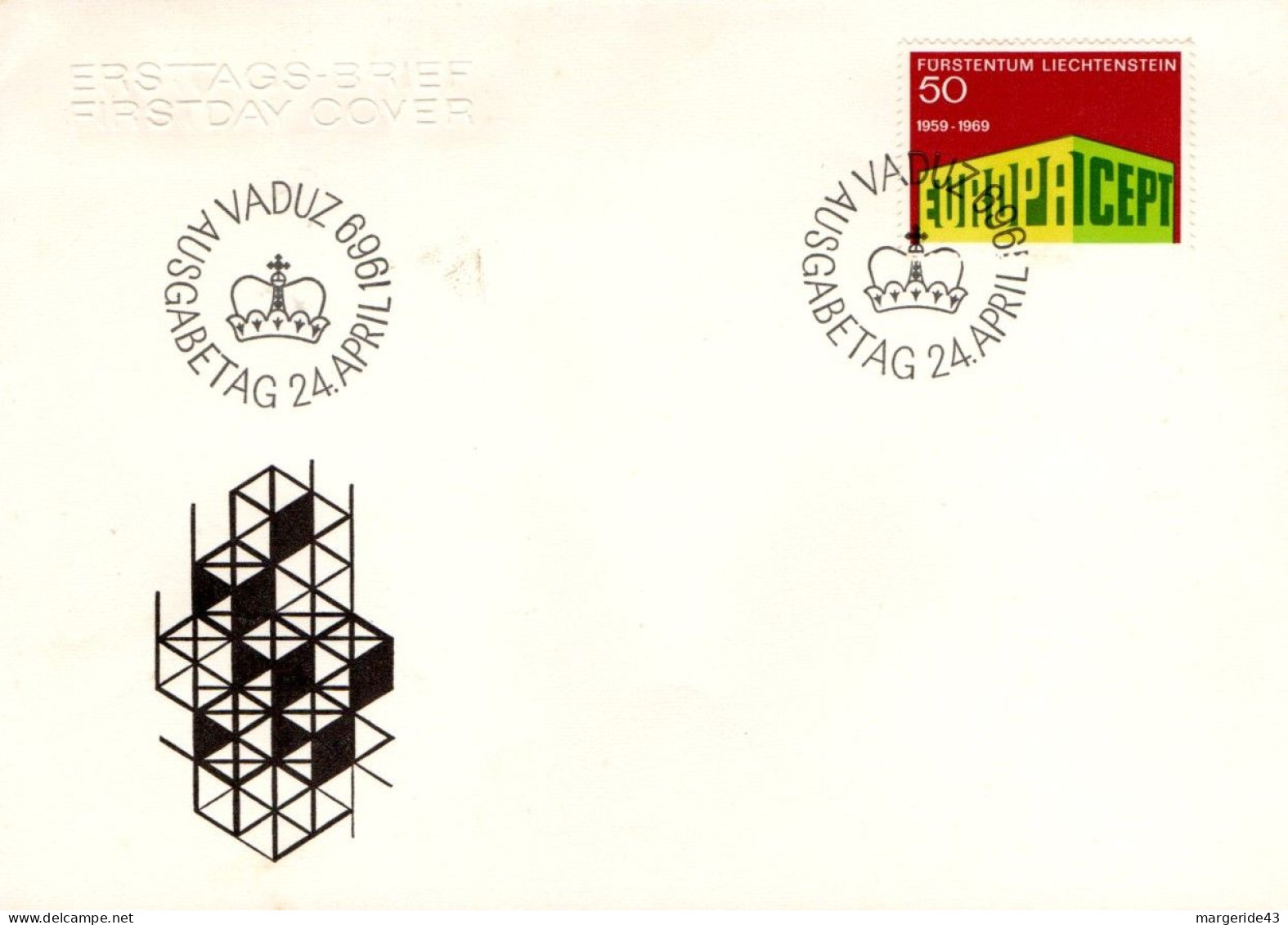 EUROPA FDC 1969 LIECHTENSTEIN - 1969