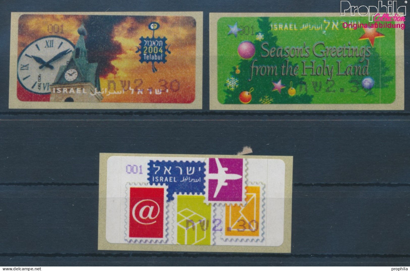 Israel ATM45f-ATM47 Postfrisch 2004 Automatenmarken (10369171 - Viñetas De Franqueo (Frama)