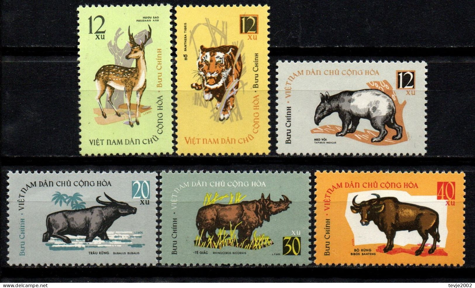 Vietnam 1964 - Mi.Nr. 319 - 324 - Postfrisch MNH - Tiere Animals - Viêt-Nam