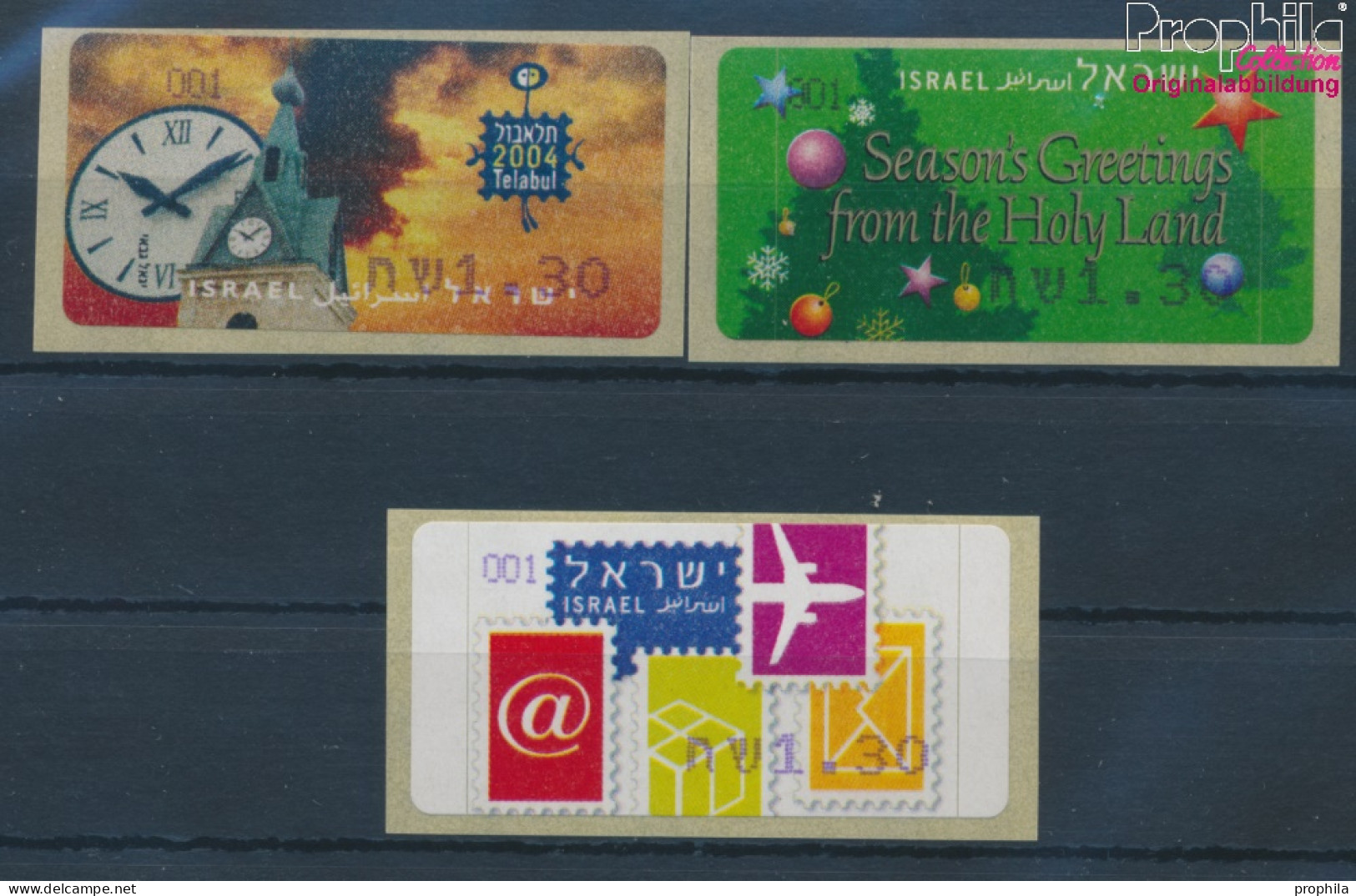 Israel ATM45f-ATM47 Postfrisch 2004 Automatenmarken (10369173 - Automatenmarken (Frama)