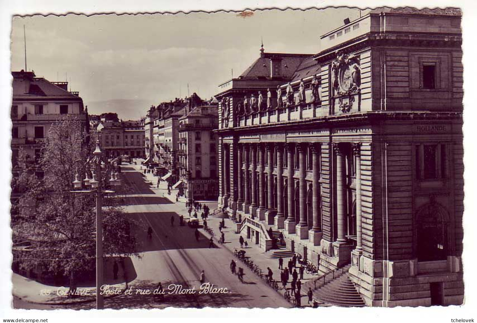 (99). Suisse. Geneve. 135 La Poste Et Le Mont Blanc & Lac Leman Carte & 7015 Cathedrale - Genève