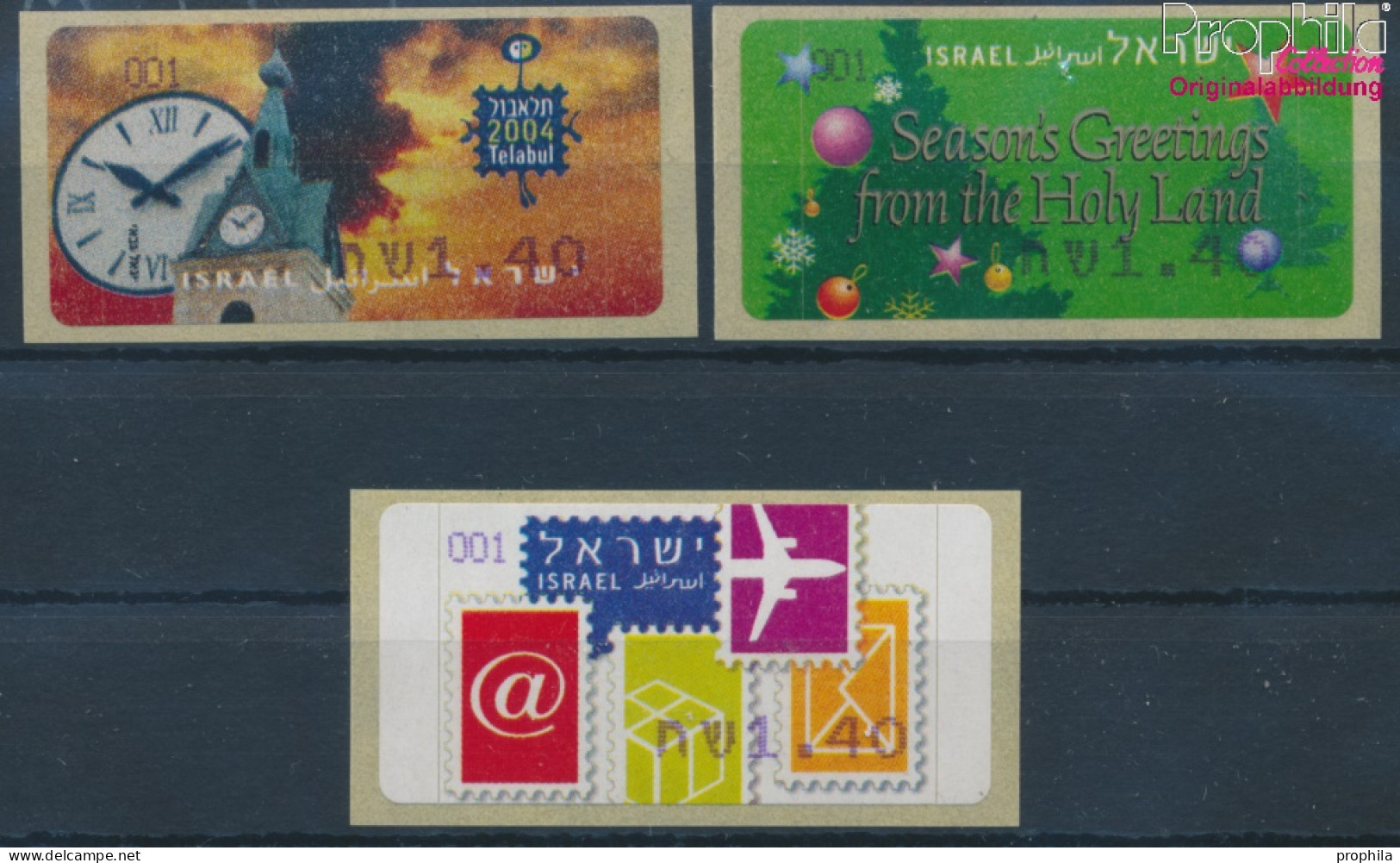 Israel ATM45f-ATM47 Postfrisch 2004 Automatenmarken (10369174 - Franking Labels