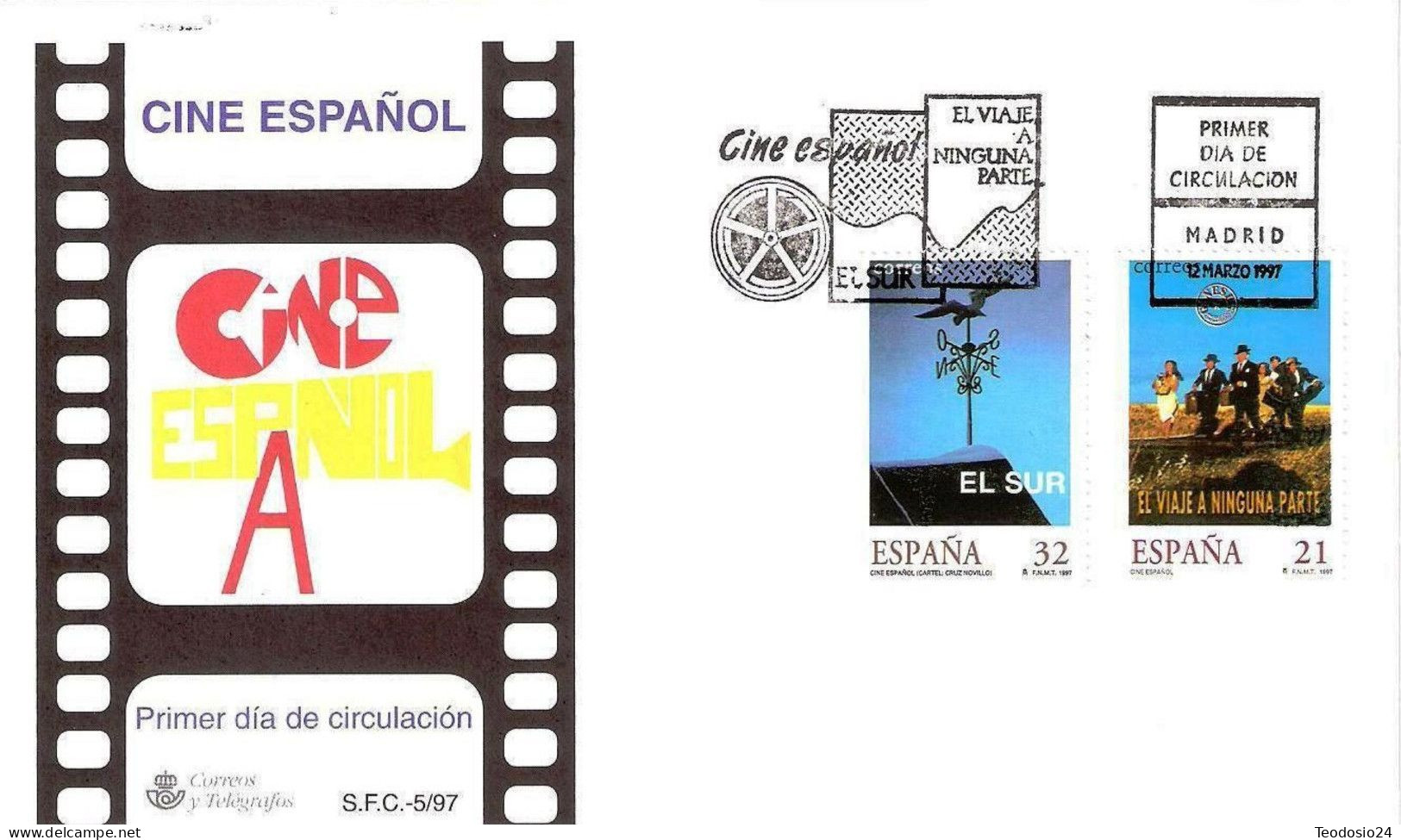 FDC Barcelona 1997.- CINE ESPAÑOL - FDC