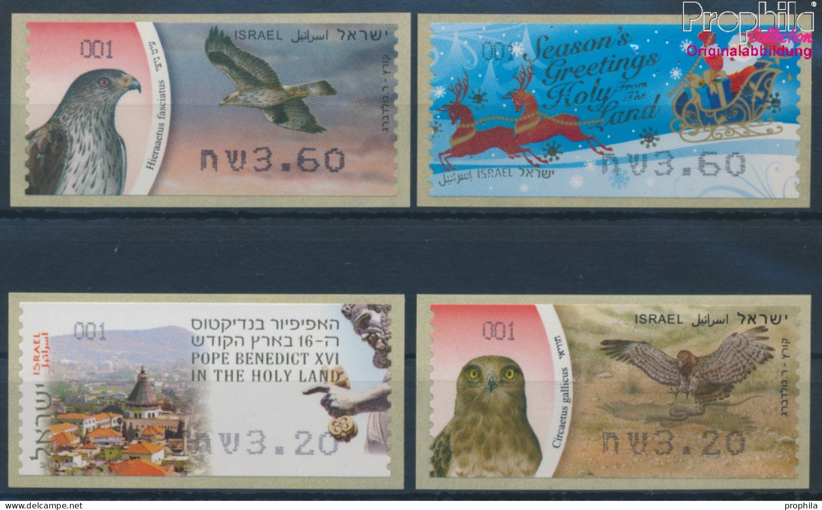 Israel ATM64-ATM67 Postfrisch 2009 Automatenmarken (10369148 - Franking Labels