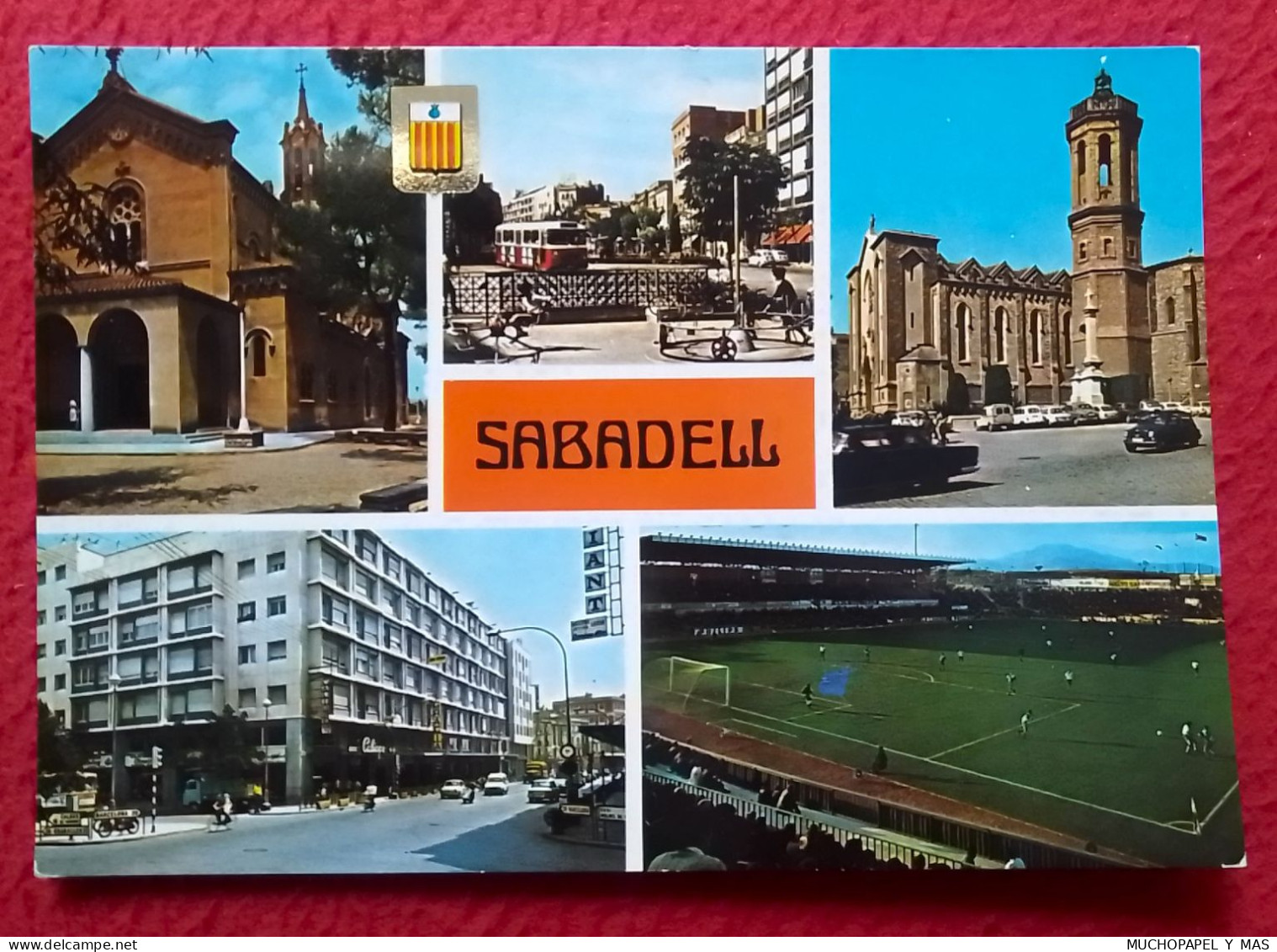 POSTAL SABADELL BARCELONA Nº 6573 DIVERSOS ASPECTOS..VISTAS..CAMPO DE FÚTBOL NOVA CREU ALTA ETC SOCCER FOOTBALL FUSSBALL - Barcelona