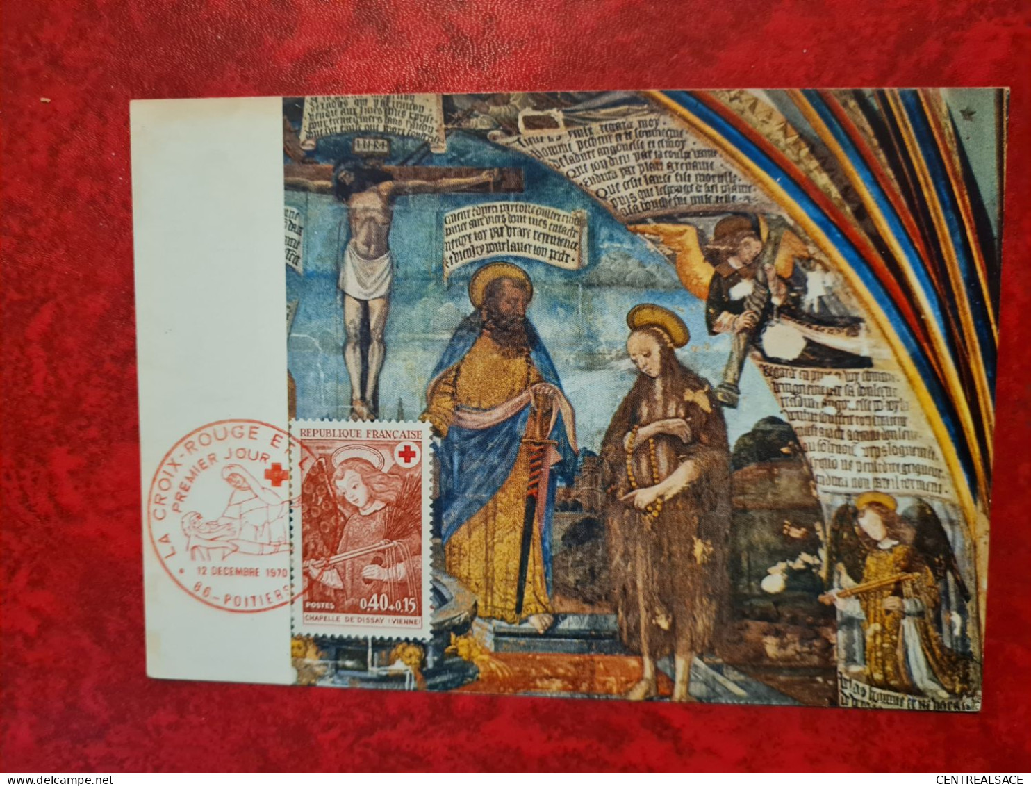 Carte Fdc Maxi 1970  POITIERS CROIX ROUGE CHAPELLE DE DISSAY - 1970-1979