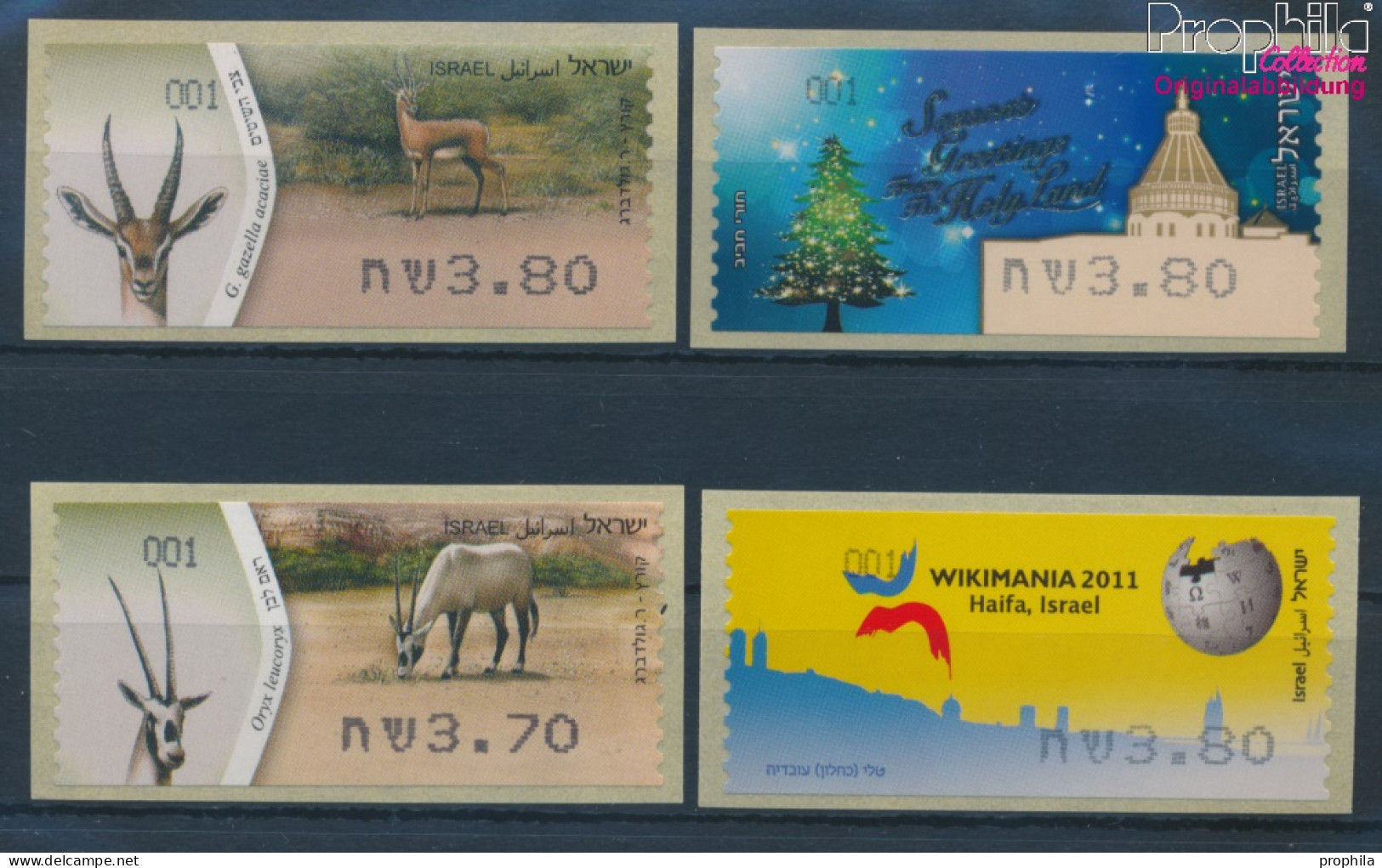 Israel ATM79-ATM82 Postfrisch 2011 Automatenmarken (10369134 - Franking Labels