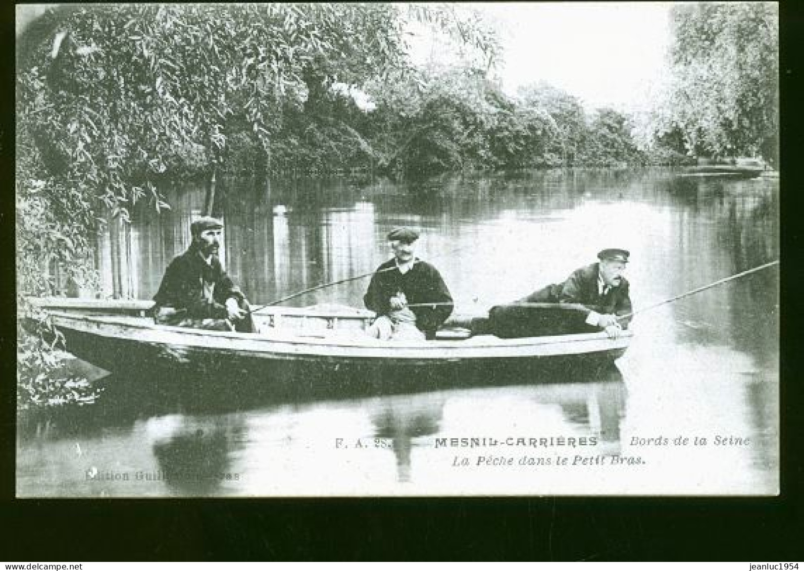 CARRIERES LA PECHE DANS LE PETIT BRAS - Carrières-sur-Seine