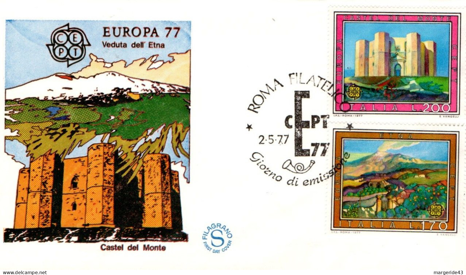 EUROPA FDC 1977 ITALIE - 1977