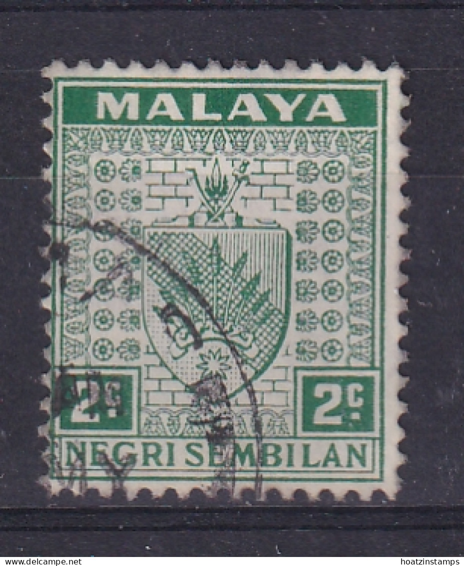 Negri Sembilan: 1935/41   Arms     SG22    2c   Green  Used - Negri Sembilan