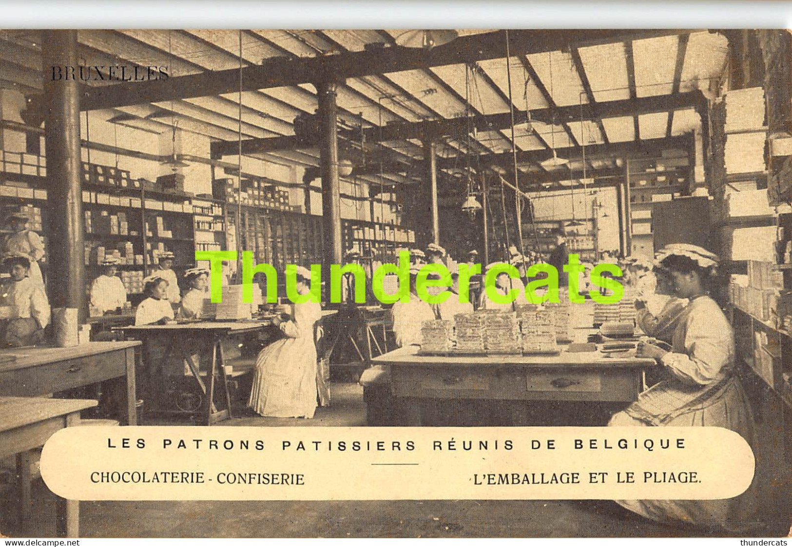 CPA LES PATRONS PATISSIERS REUNIS DE BELGIQUE BRUXELLES CHOCOLAT CHOCOLATERIE CONFISERIE  - Old Professions