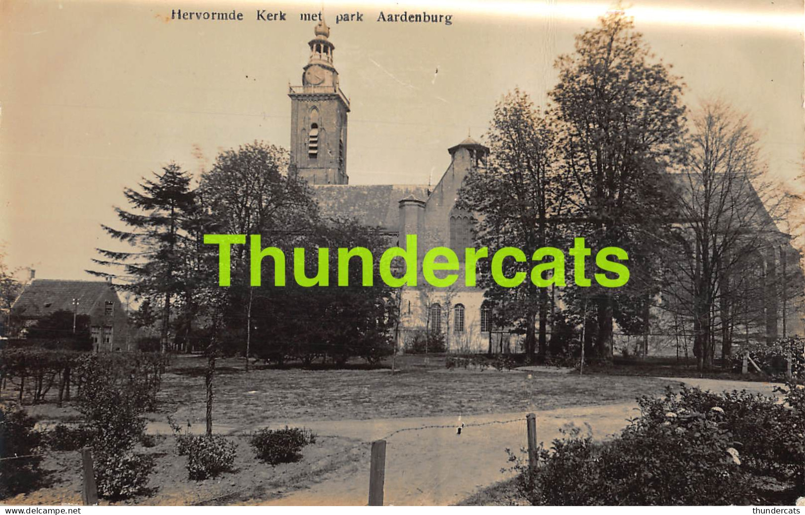 CPA CARTE DE PHOTO FOTOKAART AARDENBURG HERVORMDE KERK MET PARK  - Other & Unclassified