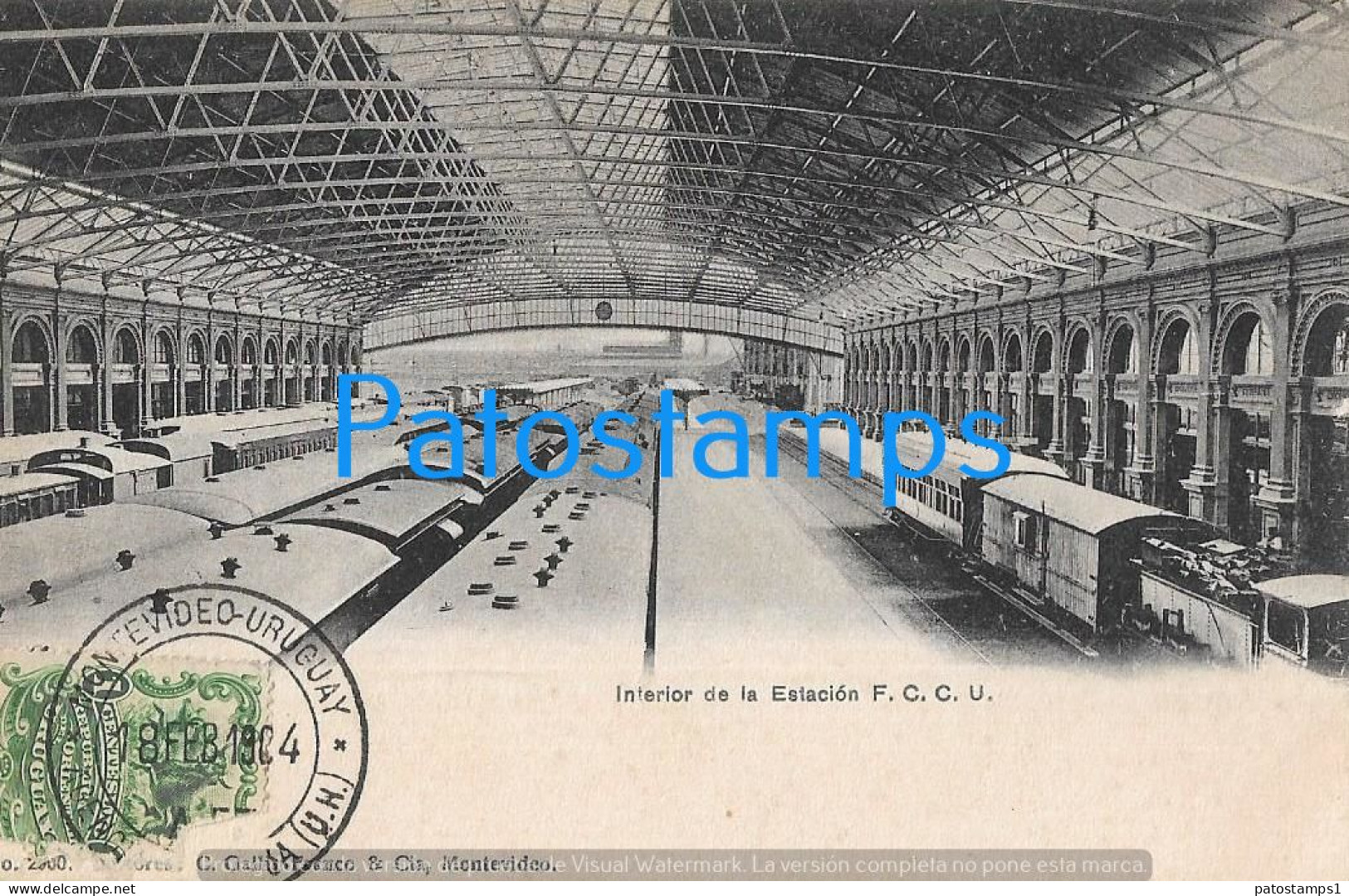 226135 URUGUAY MONTEVIDEO STATION TRAIN ESTACION DE TREN POSTAL POSTCARD - Uruguay