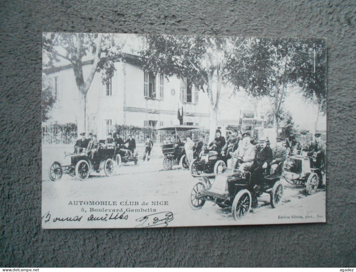 Carte Moderne Automobile Club De Nice Boulevard Gambetta La Cote D'azur à La Belle époque - Voitures De Tourisme