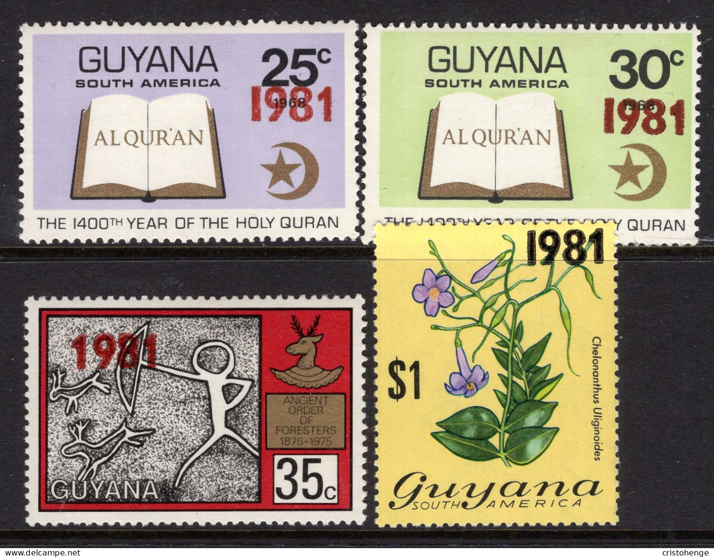 Guyana 1981 Surcharges Set HM (SG 776-779) - Guyane (1966-...)