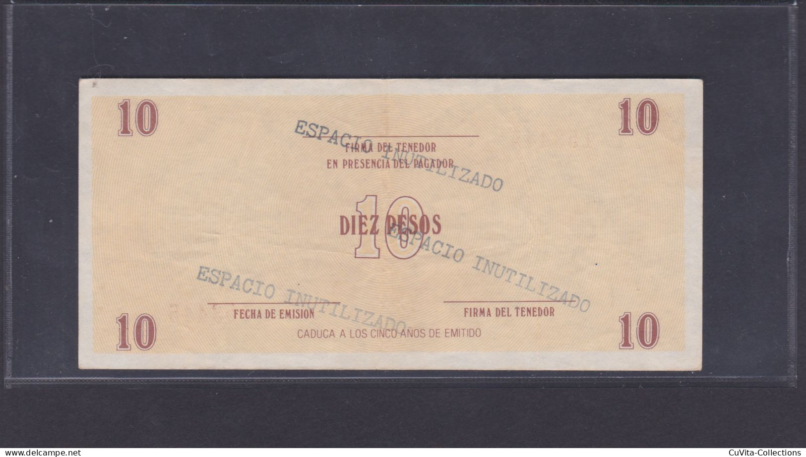 CUBA Certificado De Divisa 10 PESOS 1987 SERIE D XF/EBC- (Serie De La Bola) Billete Dificil - Kuba