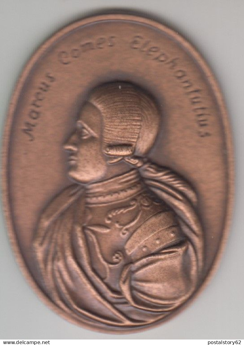 Conte Marco Fantuzzi ( 1740 - 1806 ) Medaglia Celebrativa In Bronzo Nel II° Centenario Della Morte. - Royaux/De Noblesse