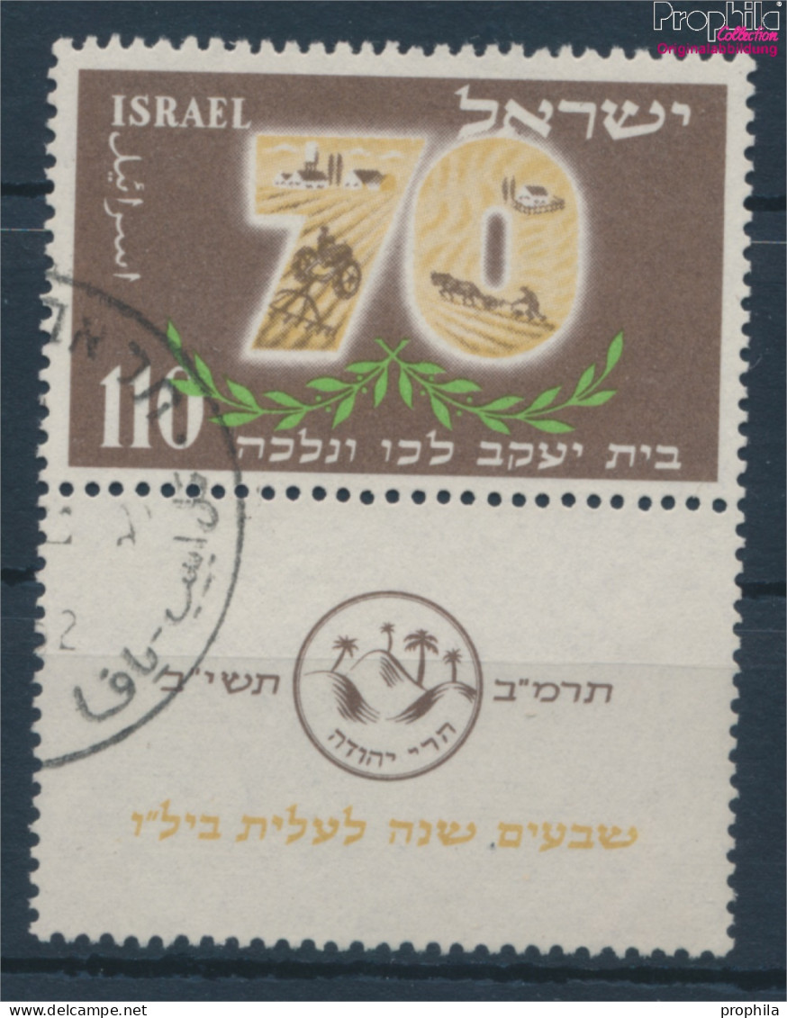 Israel 79 Mit Halbtab (kompl.Ausg.) Gestempelt 1952 BILU-Vereinigung (10369176 - Usados (con Tab)