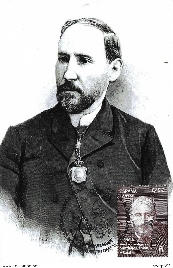 SPAIN. MAXICARD FIRST DAY. SANTIAGO RAMON Y CAJAL. NOBEL PRIZE. MEDICINE. 2023 - Cartoline Maximum