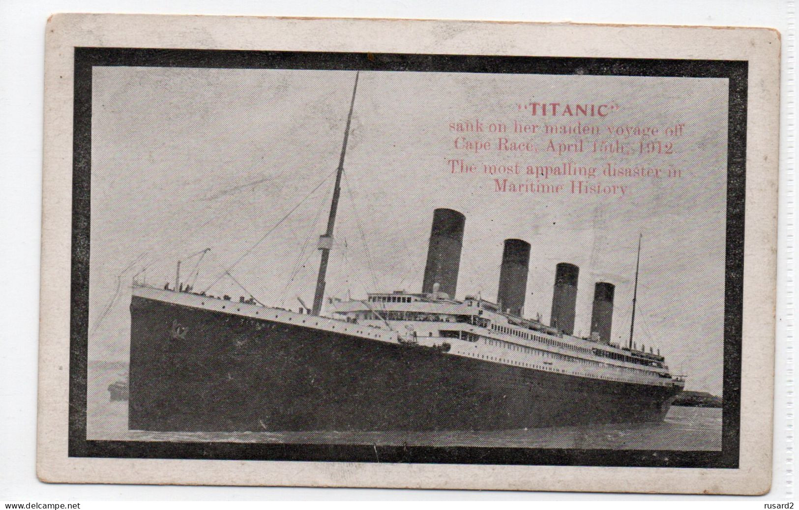 CPA-White Star Line-Paquebot Titanic-Carte Anglaise - Paquebots