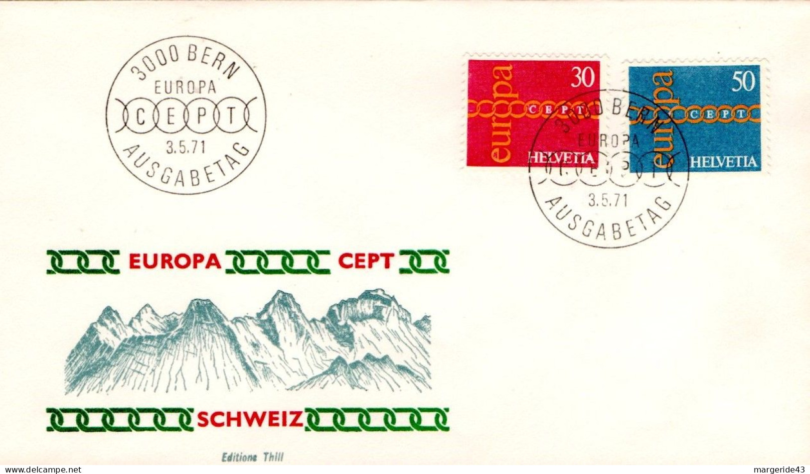 EUROPA FDC 1971 SUISSE - 1971
