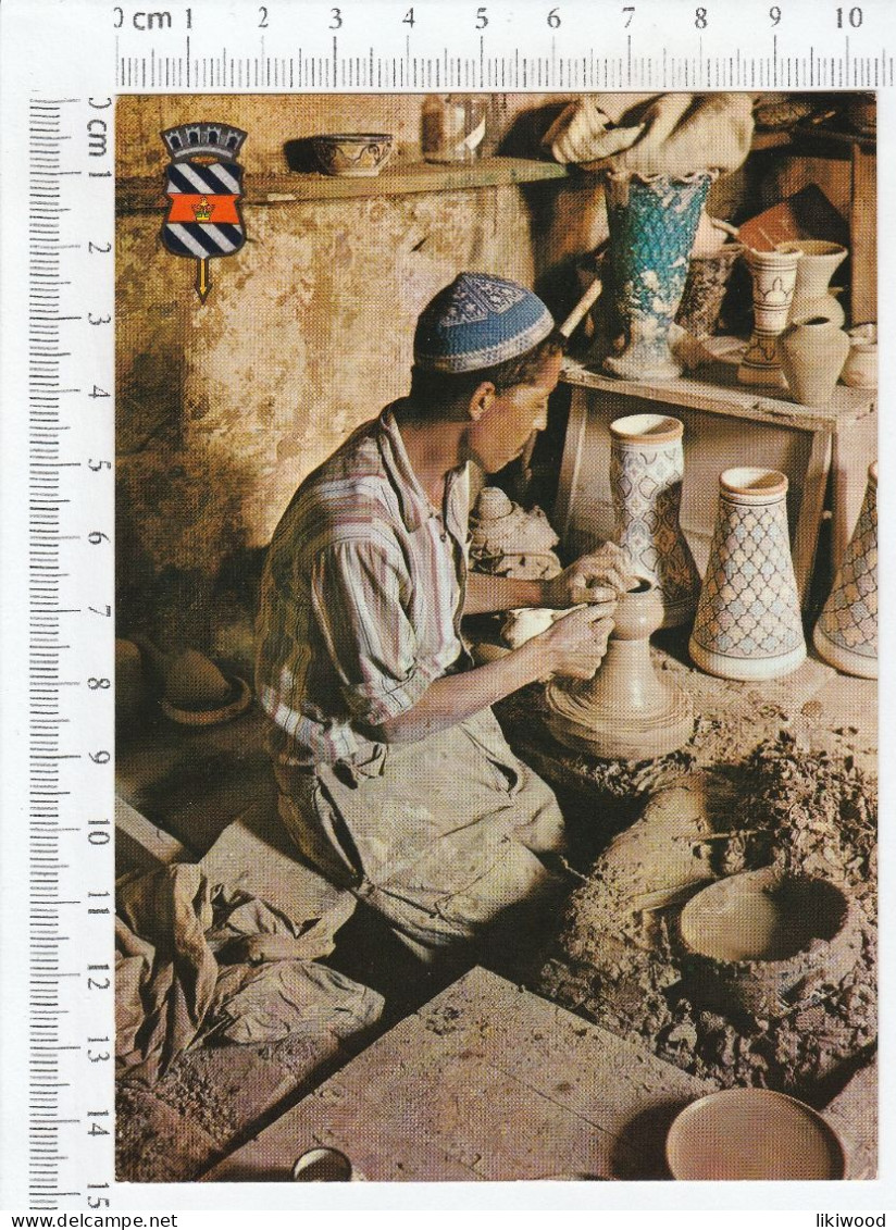 Morocco, Maroc - Safi - L`art Du Potier A Safi, Armoiries De La Ville, Potter Art`s Of Safi - Autres & Non Classés