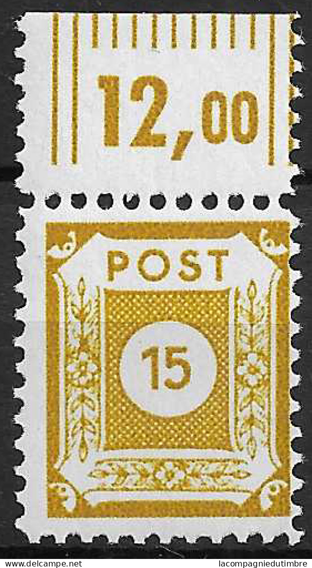 Allemagne/Saxe Occidentale Michel N° 47D I Dentelé 10 Neuf ** MNH. Signé Findensein. TB - Postfris