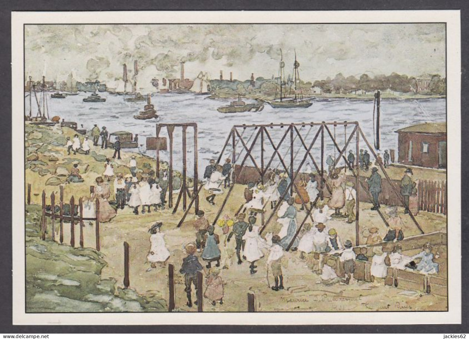 130059/ Maurice Brazil PRENDERGAST, *L'East River*, Post-impressionnisme - Other & Unclassified