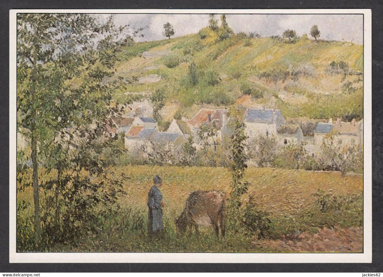 130058/ Camille PISSARRO, *Paysage à Chaponval*, Impressionnisme - Sonstige & Ohne Zuordnung