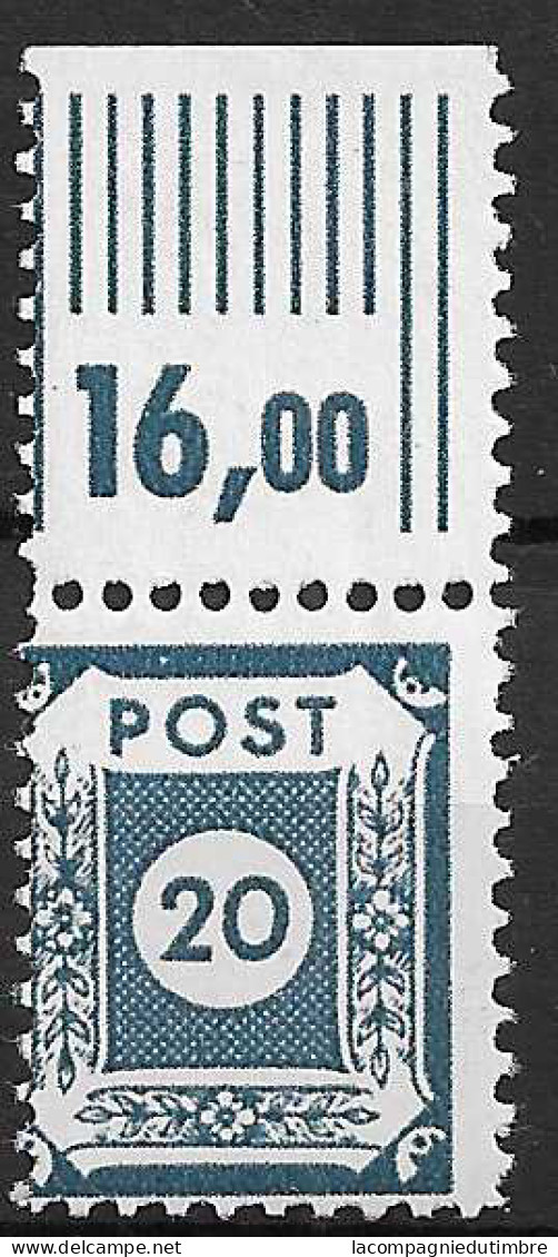 Allemagne/Saxe Occidentale Michel N° 48D I Dentelé 10 Neuf ** MNH. Signé Findensein. TB - Postfris