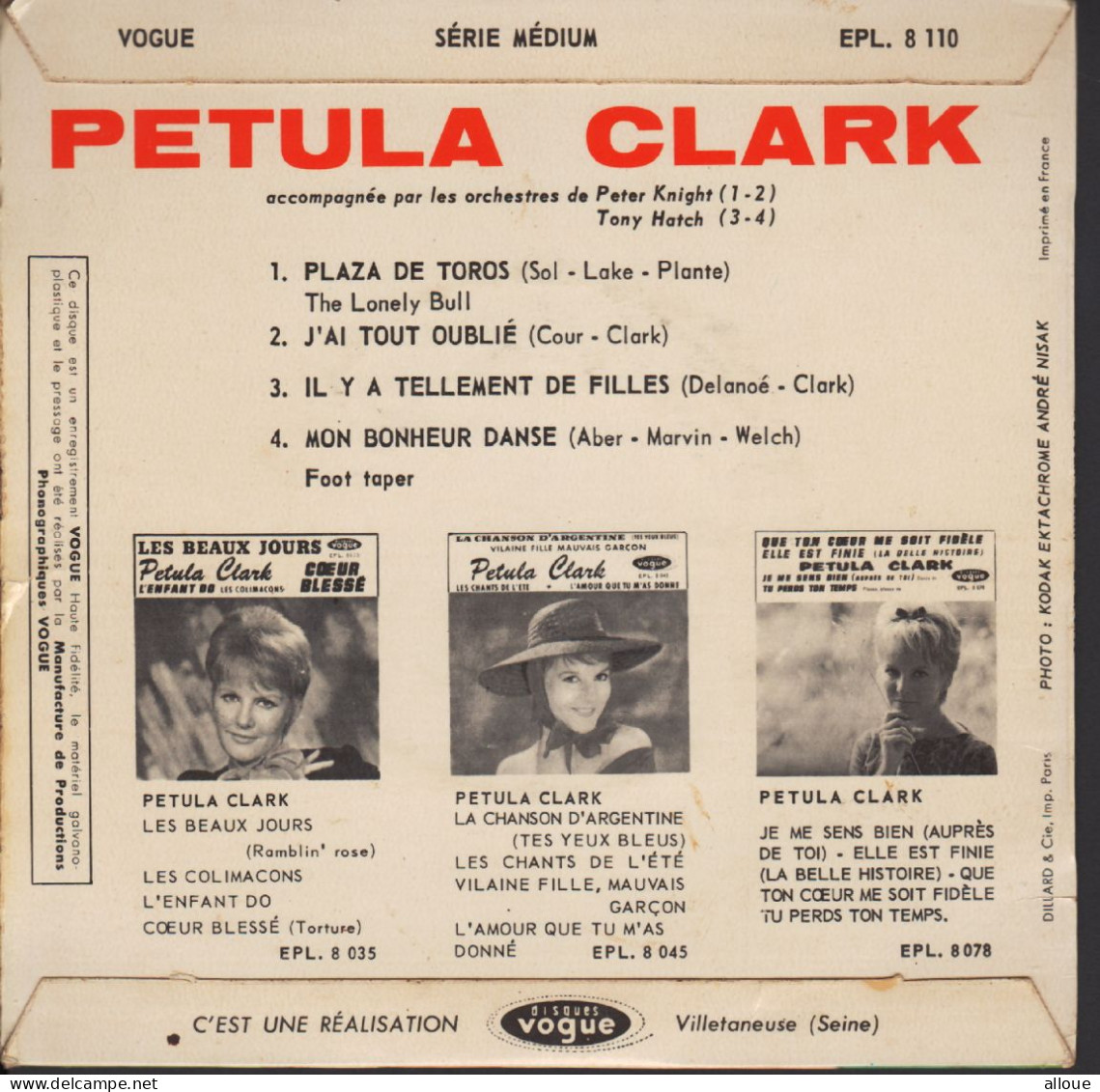 PETULA CLARK FR EP  - PLAZA DE TOROS + 3 - Other - French Music