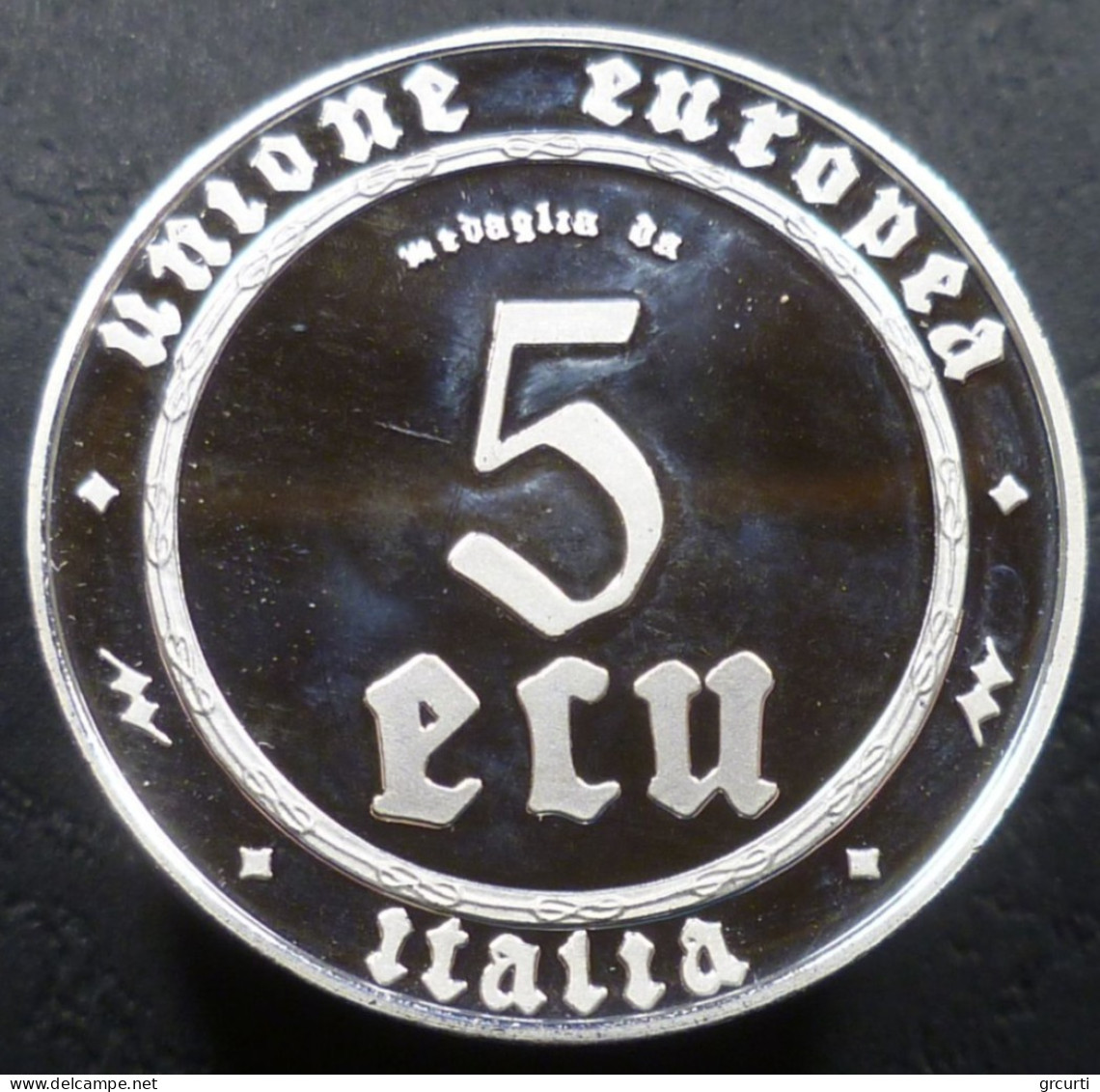 Italia - 5 Ecu 1995 - Medaglia Commemorativa In Argento - Autres & Non Classés