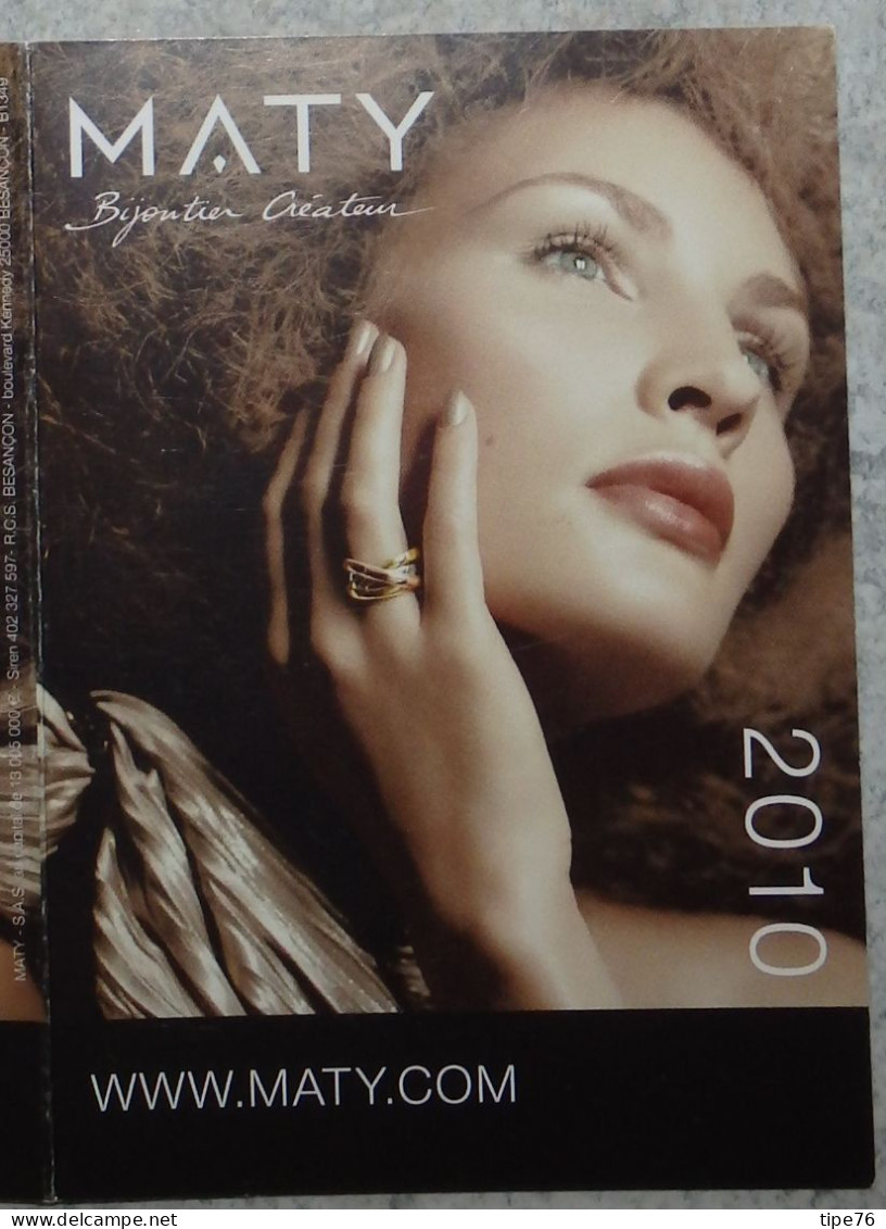 Petit Calendrier De Poche 2010 Bijou Bijoutier Femme MATY - Petit Format : 2001-...