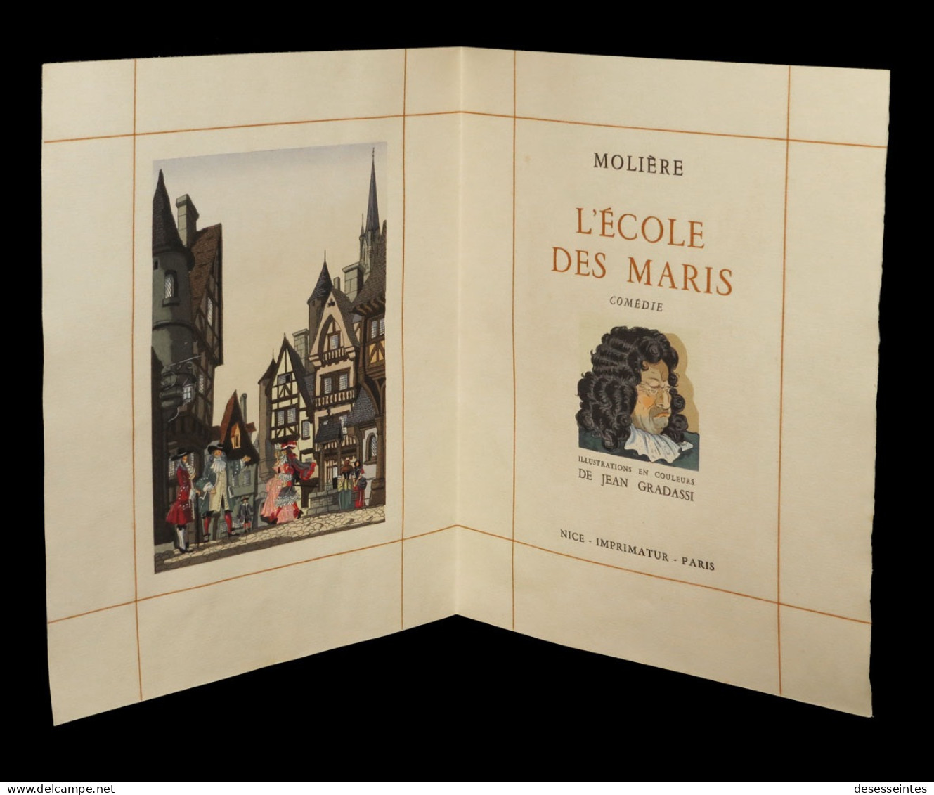 [THEATRE ENLUMINURES MINIATURES] MOLIERE / GRADASSI (Jean, Ill. De) - Oeuvres. 6/6. - 1901-1940