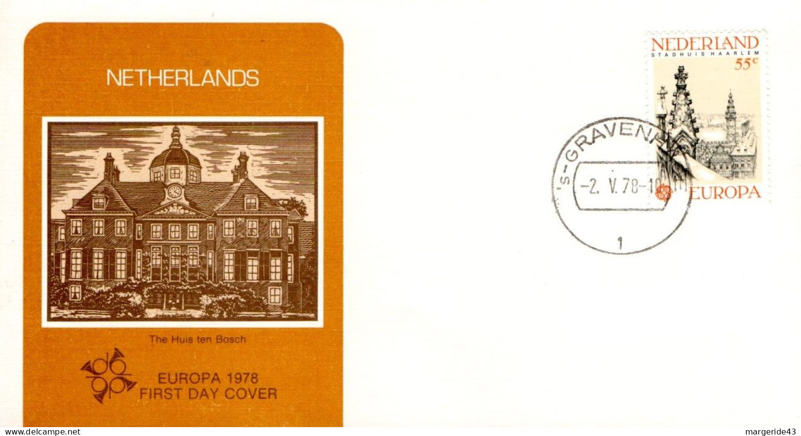 EUROPA FDC 1978 PAYS BAS - 1978